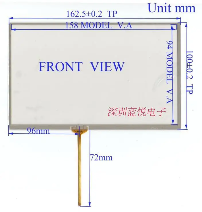 

7-inch touch screen 162 * 100 Taiwan original screen 4WGJF