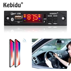 Kebidu Car Audio Support USB TF FM Radio Module Wireless Bluetooth 6V 24V MP3 WMA Decoder Board MP3 Player With Remote Control