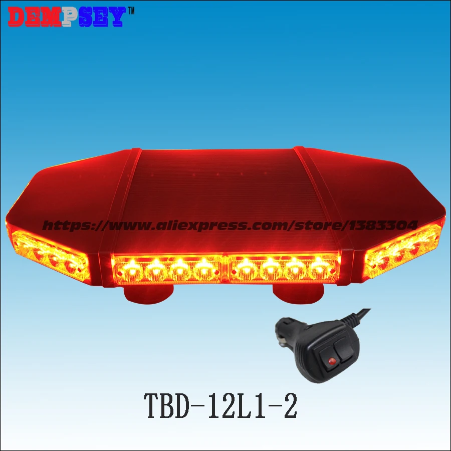 

TBD-12L1-2 High quality Led Red mini lightbar/Strobe warning lightbar /Heavy magnetic base LED light/Aluminum body/DC12V/24V