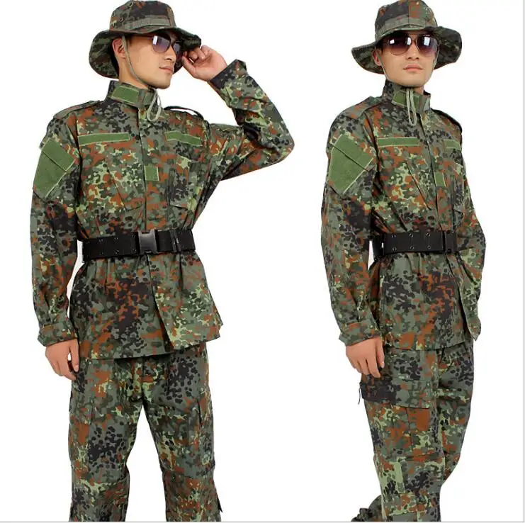 German Camouflage Suit Jungle Flecktarn Men Vintage Spring Outdoor