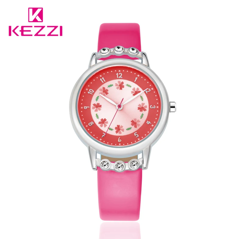 Kezzi Brand Children Watch Rhinestone Fashion Casual Kids Watches Boys Girls Student Waterproof Quartz-Wristwatches Clock