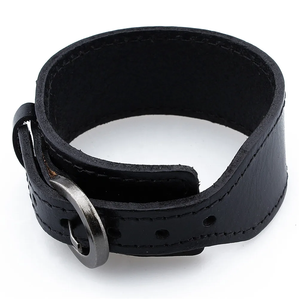 HAWSON Punk Charm Leather Bracelet Unisex Minimalist Bracelets Wrap Adjustable Bangle Wrist Band