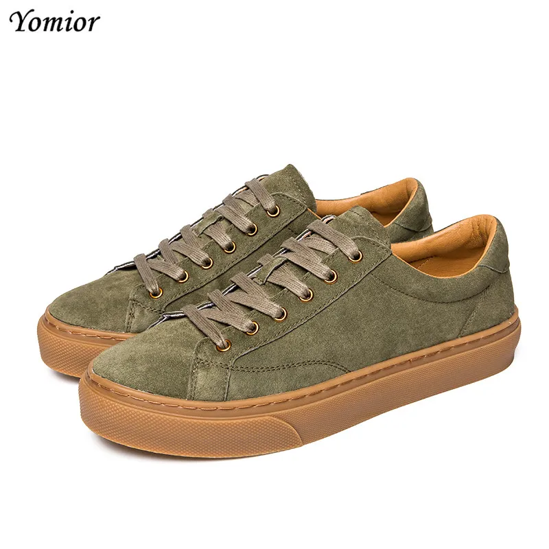 Yomior Summer Men Casual Shoes Breathable Loafers Lace-Up Vintage Flats Genuine Leather Travel Sneakers Luxury Designer Shoes