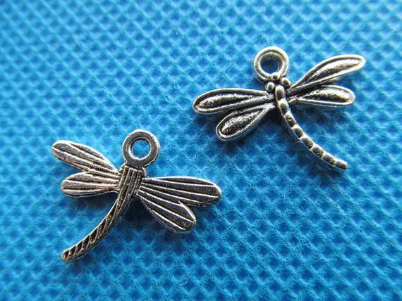 

200pcs 15mmx18mm Antique Silver tone Filigree Cabinet Dragonfly Pendant Charm/Finding,DIY Accessory Jewellery Making