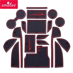 smabee Gate Slot Mat for Mazda CX-5 2017- 2022 Anti-Slip Interior Accessories Rubber Door Pad Cup Holder Non-Slip Mats