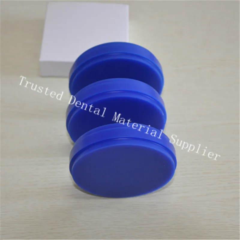 New 10 Piece OD98*28/30 MM Dental Lab Material Wax  Blocks Blue& White Carving Wax Disc  For Making Dental Crowns Teeth Mold