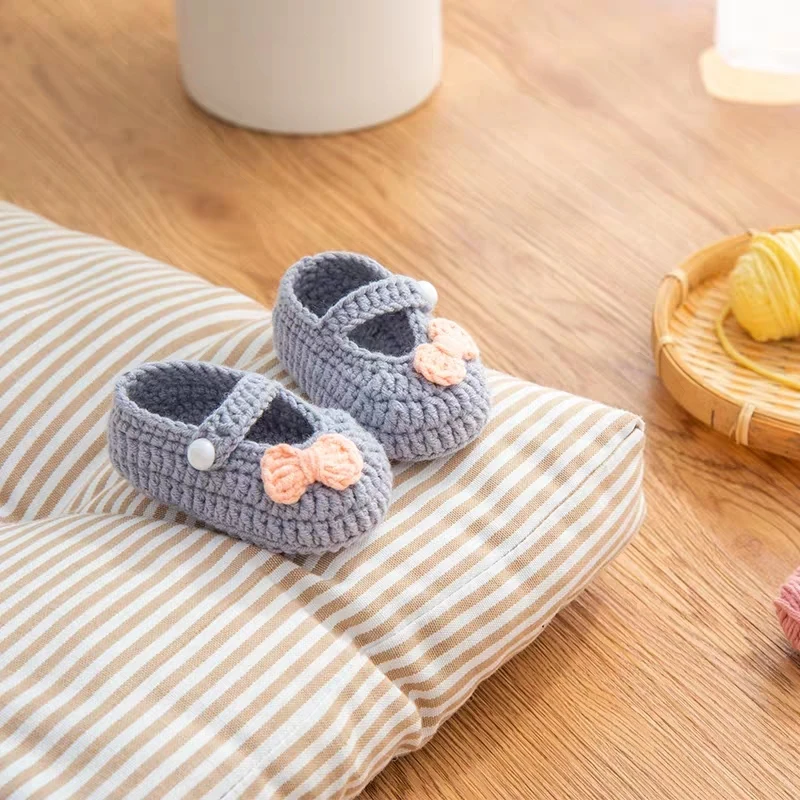 QYFLYXUEQYFLYXUE-  Handmade crochet wool Crochet knitted baby shoes, sandals garden shoes, newborn shoes, baby gifts