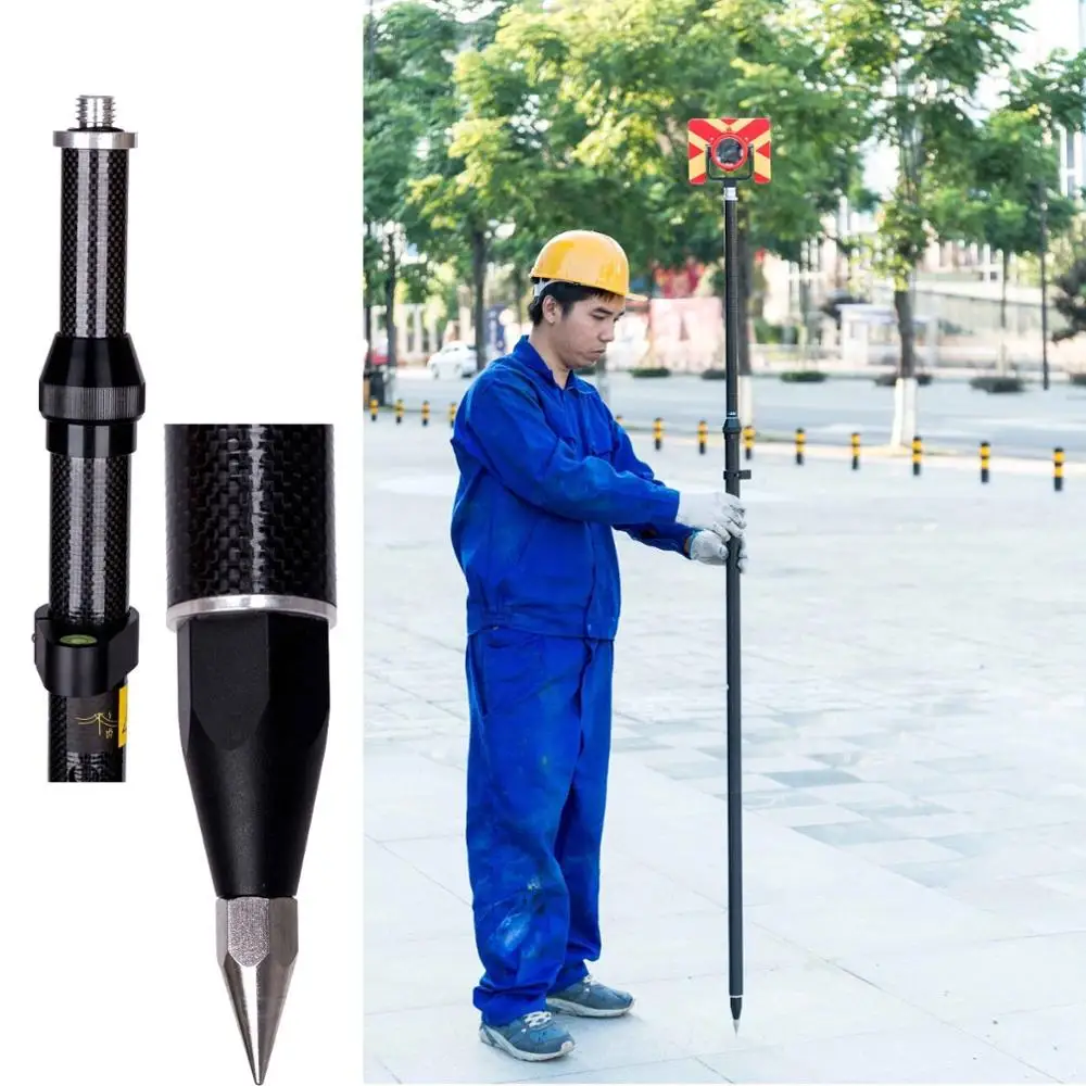 NEW Thumb Release Bipod carbon fibre survey poles GPS. with Prism GPS Pole