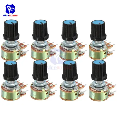 5 Pack Rotary Potentiometers 1K to 500K Ohm diymore
