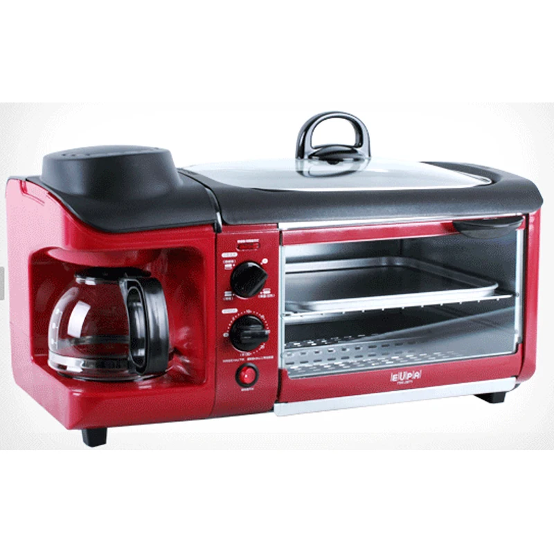 Multi - functional ในครัวเรือนอาหารเช้ากาแฟไฟฟ้าอบขนมปังอาหารเช้า 3 in 1 maker อบเตาอบทอดไข่