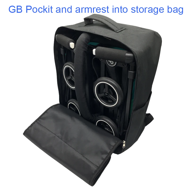 Travel Stroller Accessories Travel Bag Storage Bag Bumper Armrest for gb Pockit Air, gb Pockit+ All-Terrain, gb Pockit+ All City