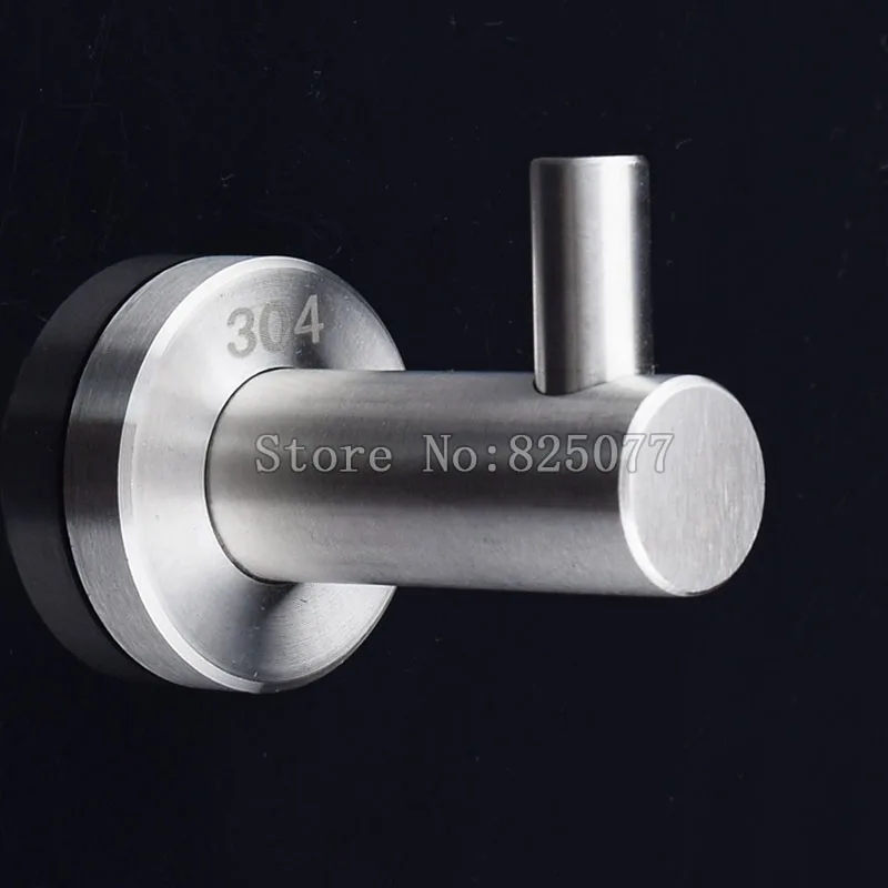 

DHL Wholesale 50PCS Hotel Single Robe Hook,Clothes Hook,Stainless steel Construction with Brushed finish Bathroom hook KF858