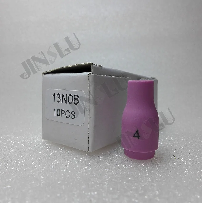 13N08 #4 Tig Nozzle Alumina Ceramic Cup TIG Welding Torch SR WP 9 20 25 10PK