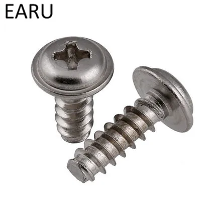 

M2.6*6/8/10/12mm304 Stainless Steel Phillips Cross Round Pan Head Flat Cut Tail Self-tapping Tapping Screw Bolt T-DIN StandardF