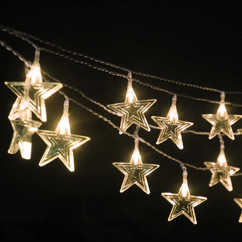 New 10 Meter Star String Lights Led Light Christmas Outdoor Waterproof Party/Wedding Decoration EU Plug  H-19