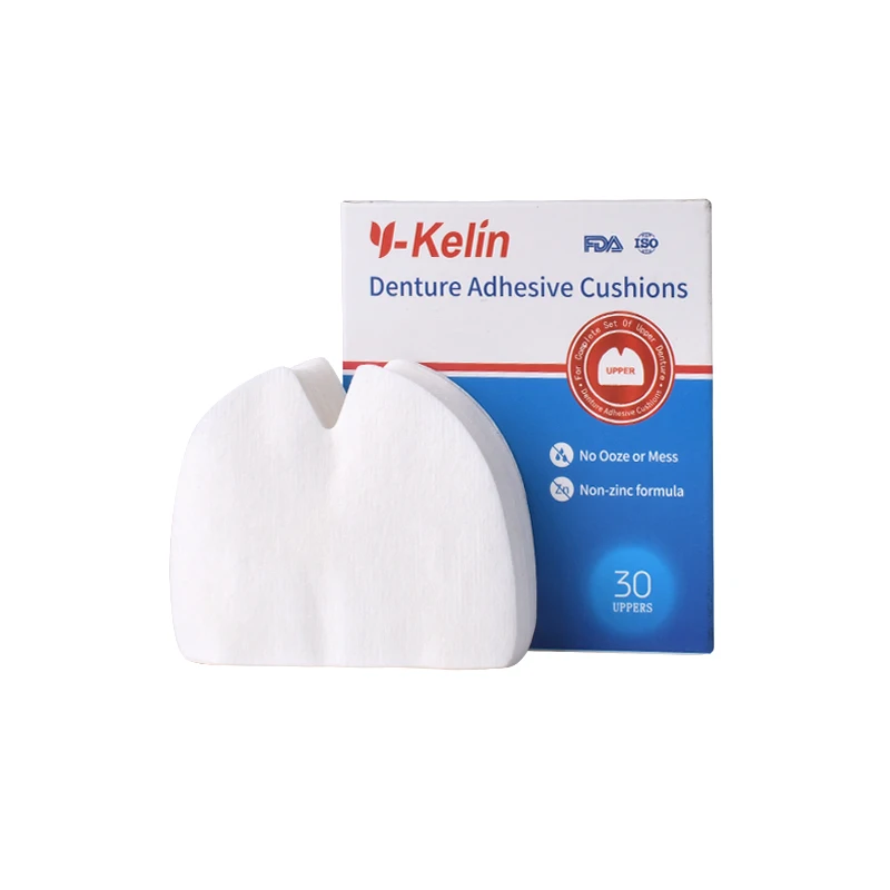 Y-kelin-cojín adhesivo para dentadura, 120 almohadillas (superior 60 + inferior 60)