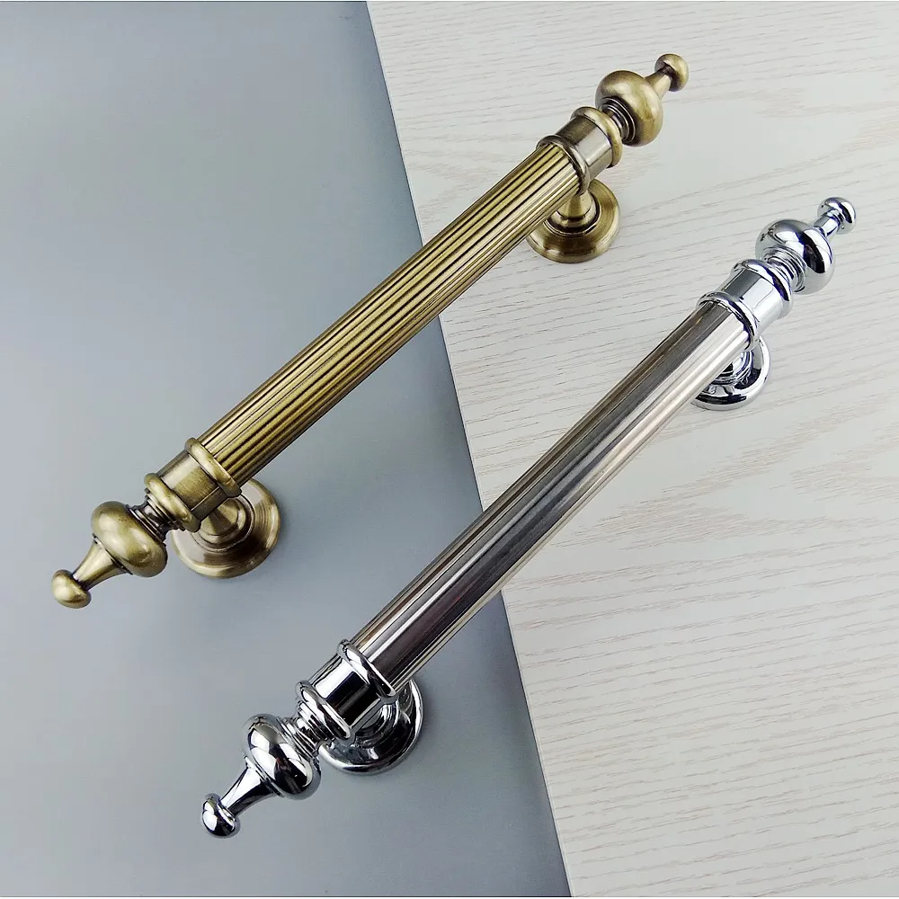 345mm Bronze Chrome Furniture Gate Wooden Door Handle Bathroom Restaurant Sliding Door Gold Handles Wardrobe Plastic Door Pulls