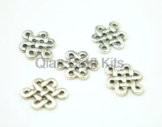 15pcs Chinese endless knot connector zinc alloy Charm Pendants DIY Supplies for handicraft accessories 15mm