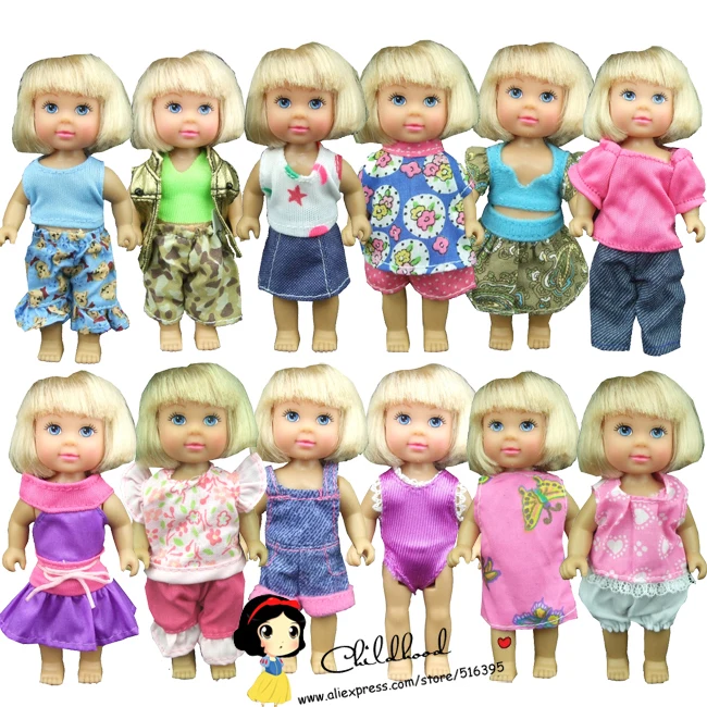 free shipping factory wholesales 10 sets clothes and dress for mini barbie doll for kelly doll for simba doll