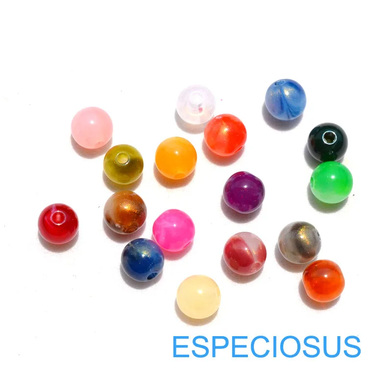 DIY Jewelry Accessory 8MM Magic Acrylic Phantom Beads Shivering Spacer Mix Color Round Shape Mix Color Necklace Department 100pc