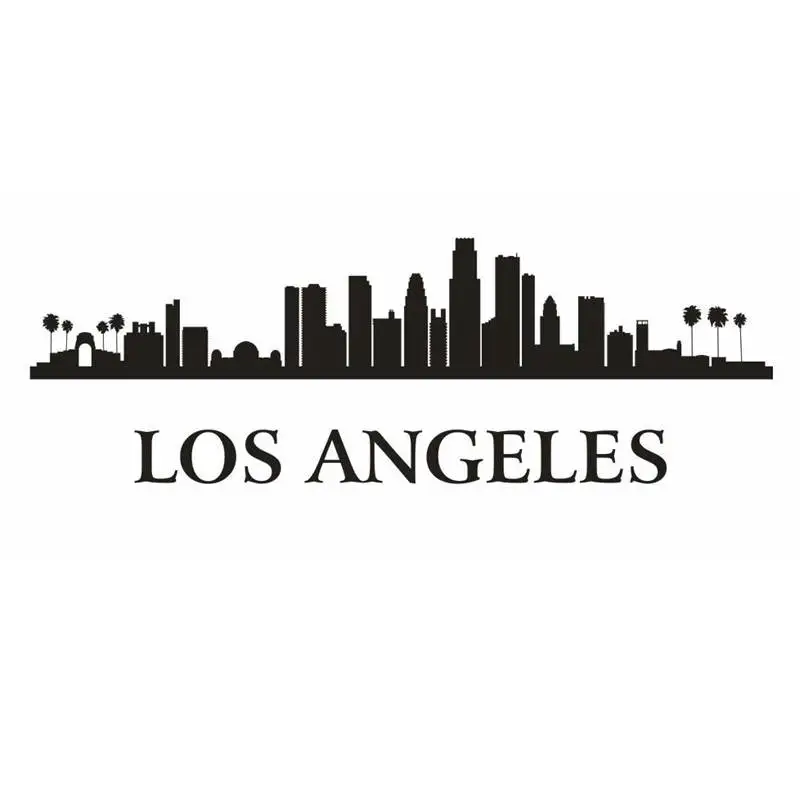 

LOS ANGELES Skyline Decal Wall Sticker Vinyl Stickers Decor Mural Art Living Room Home Decoration Landmark Skyline Wall Decal