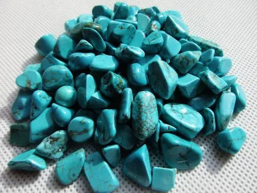 

2.2lb 1000g TURQUOISE howlite POLISHED DYED ROCK CHIP SPECIMEN CHINA