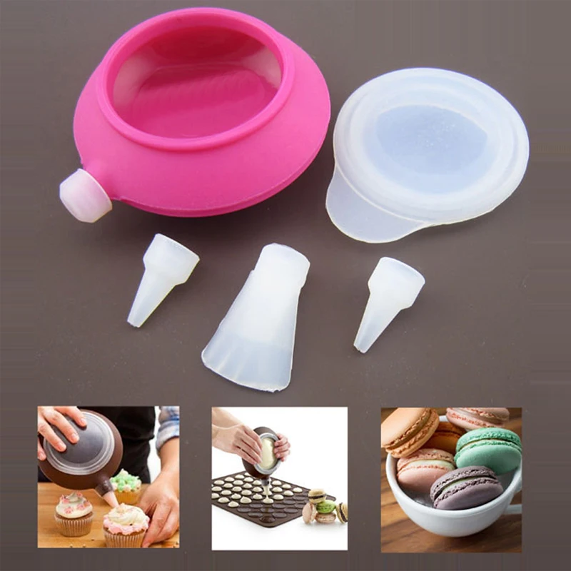 

Silicone Macaron Cake Tools Icing Piping Decorating Pen Decoration Tip Sets Kitchen Accessories JH074