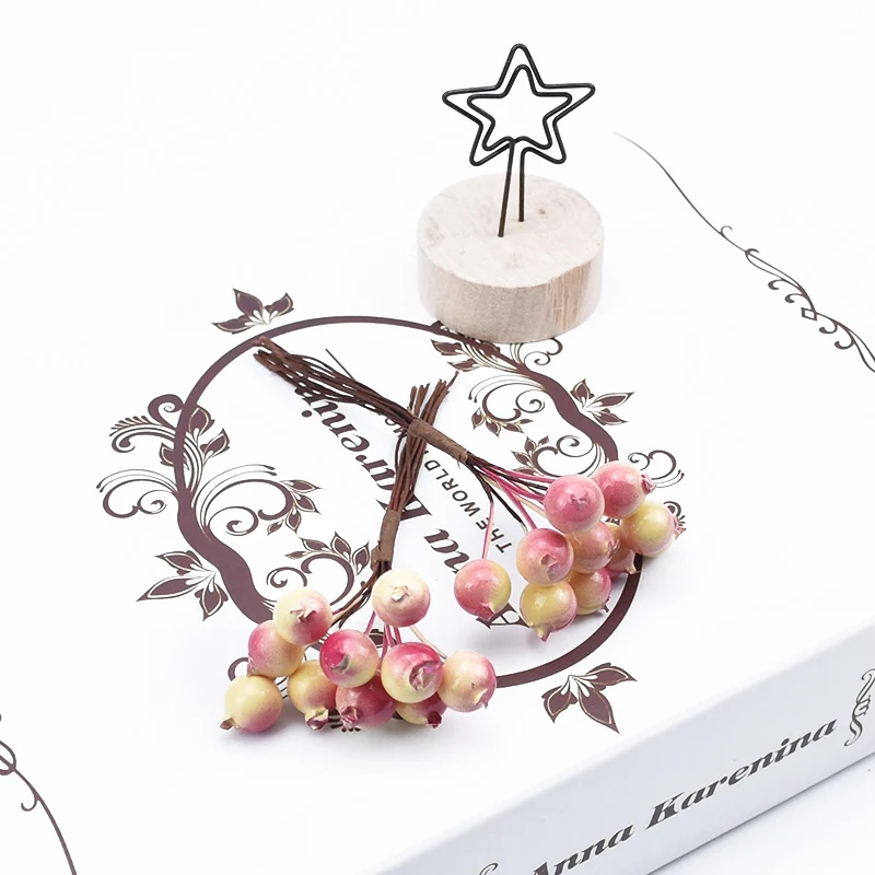 10 قطع عيد الميلاد الحرف رغوة الكرز الفاكهة ل حفل زفاف ديكور المنزل لتقوم بها بنفسك الهدايا صندوق سكرابوكينغ شدات النباتات الاصطناعية