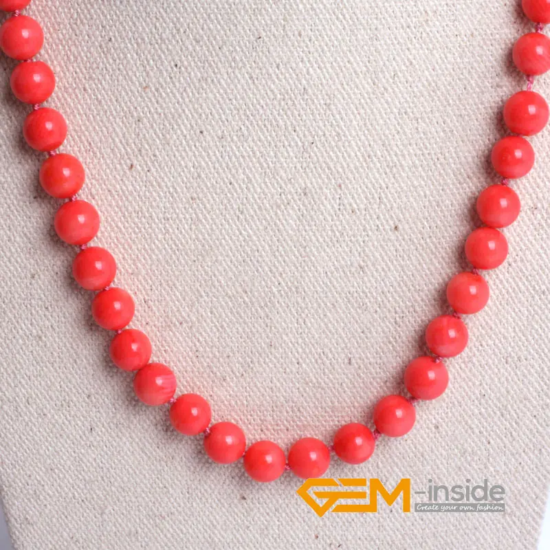 

8mm 10mm 12mm pink coral necklace (dyed from white coral ) DIY jewelry for women gift Yoga Meditation necklace free shipping