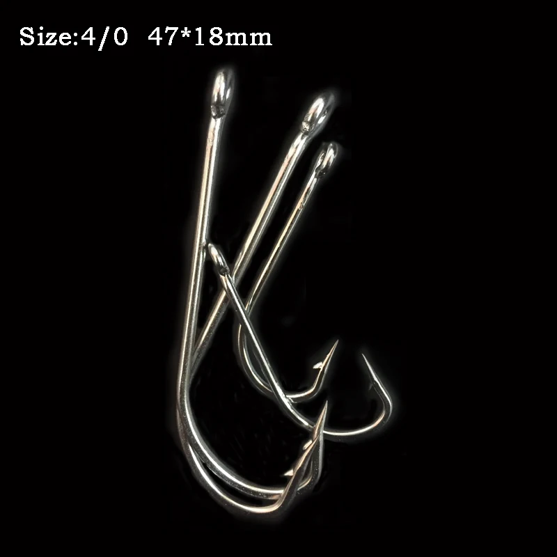 CN04 4/0 80pcs Mustad Fish Hook Stainless Steel O\'shaughnessy Fishing Hook Jigging Hooks For Fishing