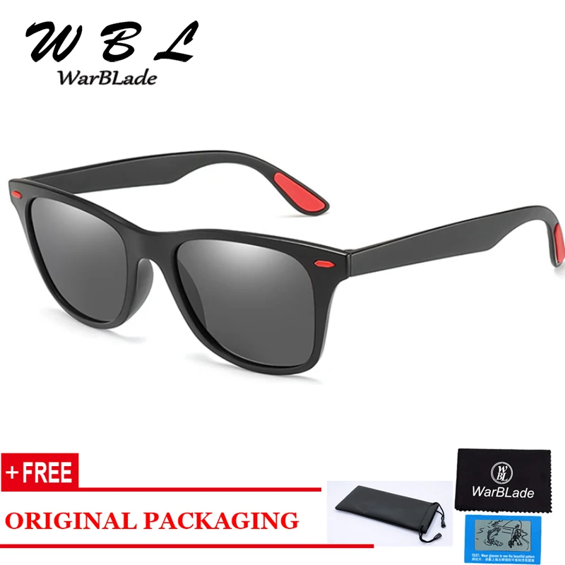 

WarBLade Fashion Men Polarized New Sunglasses Driving Mirrors Coating Square Sun Glasses Women Glasses Shades Rays Male 2019