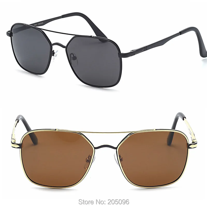 

S4814 high classic designer UV400 polarized pilot style anti-slip oversized dual bridge durable travel sunglasses for men