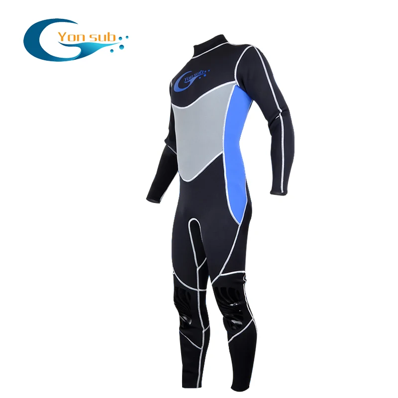 YonSub Men's scuba suit, 3mm neoprene suit, Surfing spearfishing one-piece body suit, underwater hunting