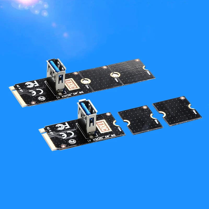 NGFF M.2 To PCI-E USB3.0 Adapter Converter Expansion Riser Card  For Bitcoin Litecoin Miner Mining