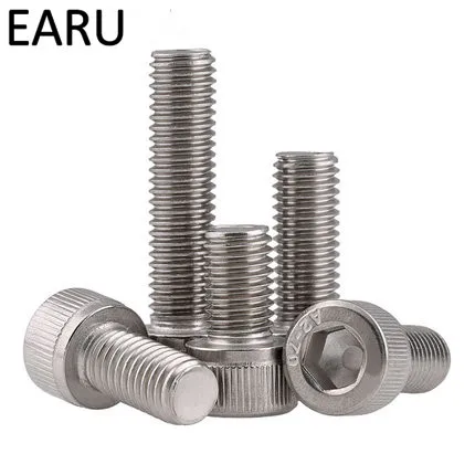 304 المقاوم للصدأ din912 القياسية مسدس عرافة المقبس كوب غطاء الرأس مسامير بولت الأجهزة fasterner m5 * 5/6/8/10/12/14-90 ملليمتر