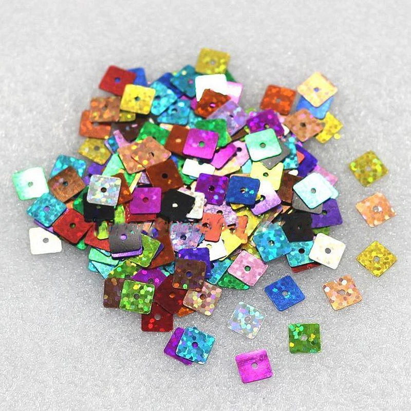 6800Pcs 150g Mix Colors Square Sequin Flat Loose Paillettes Sewing Craft Wedding Clothing Accessories Jewelry And Shoes Decor