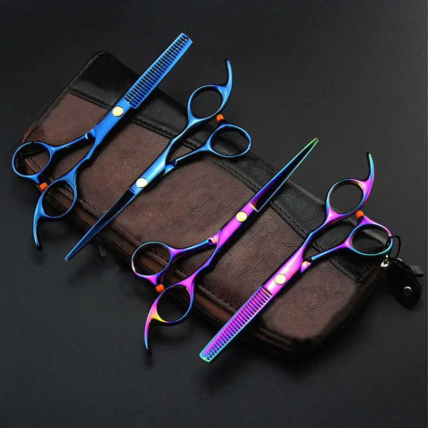 

professional Japan 6cr 5.5 6 '' hair cutting scissors haircut thinning barber makas haircutting shears hairdressing scissors set