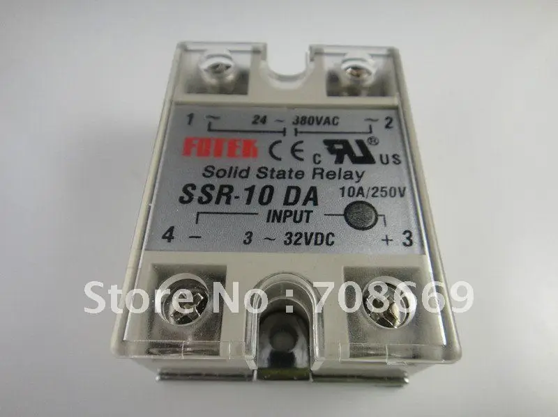 Solid State Relay SSR-10DA 10A 3-32VDC/24-380VAC