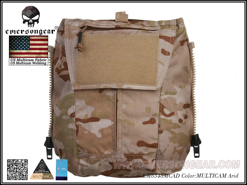 Emersongear-Zip-on Panel Pouch Package, Tactical Vest, MC, EM8348, AVS JPC2.0, CPC