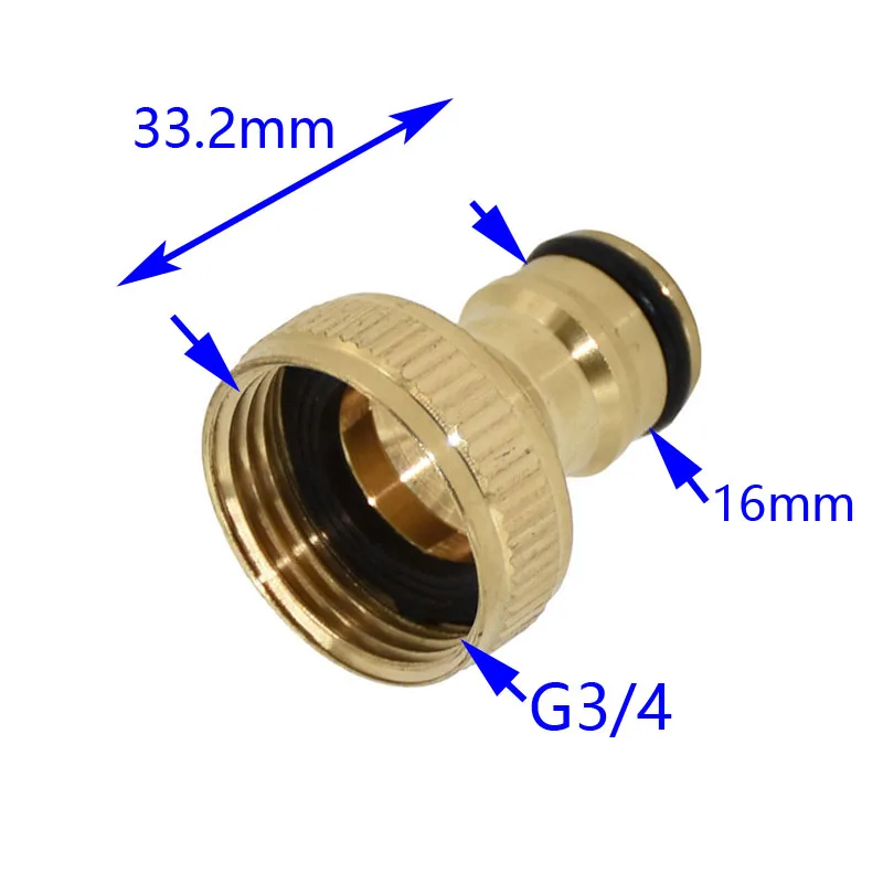Brass tap 3/4 Female Quick Connector Washing Machine Garden water gun Quick Connect adapter 1pcs