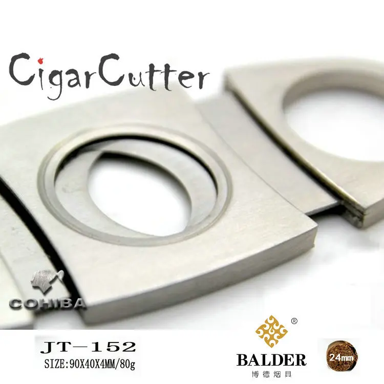 Original Cohiba cigar cutter Ultra-Thin stainless steel Pocket Zigarre Cigarette Knife Cuban Smoking Guillotine Tools Charutos