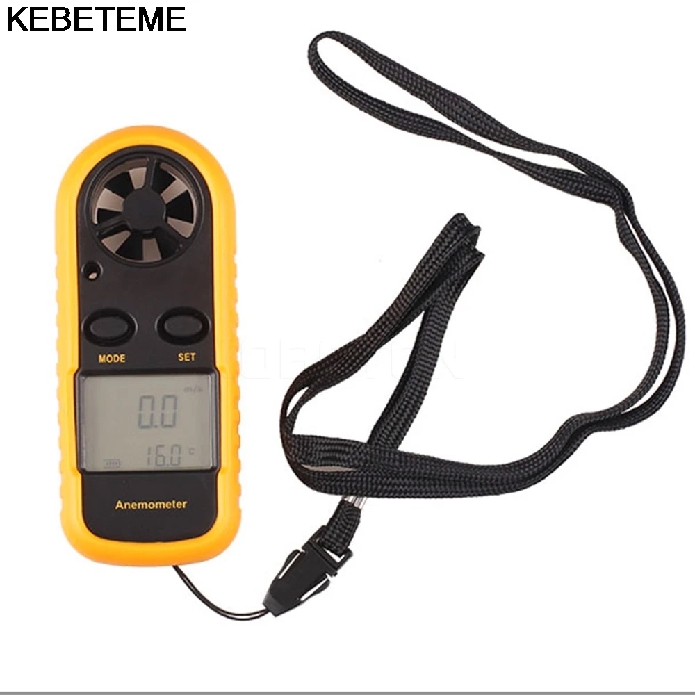 Smart Anemometer Digital Hand-held Wind Speed Gauge Meter Thermo Anemometer And Infrared Thermometer With LCD Backlight Display