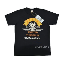 BOB DONG 'Felix Twisted Throttles' Printed Heavyweight Moto Graphic Tee Shirts