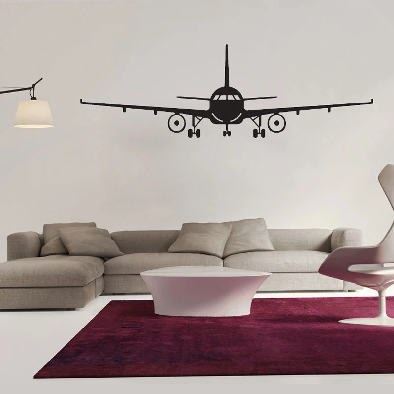 Large Airplane Wall Sticker 3D Home Decor Aircraft Art Decals Living Room Bedroom Decoration For Kids Room Wallpaper Stickers