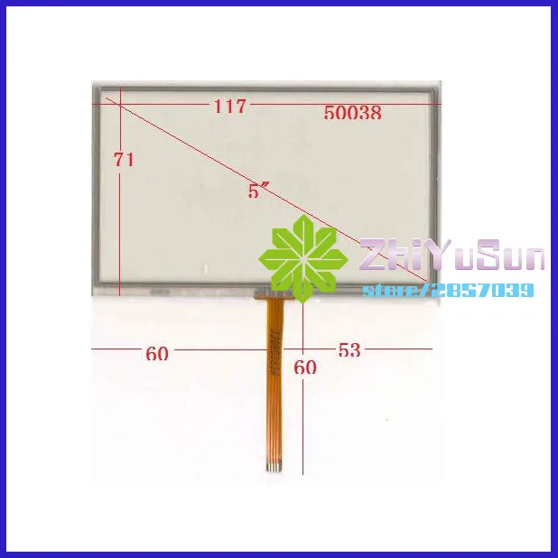 ZhiYuSun wholesale 050038 117mm*71mm Compatible 5inchTouch Screen for GPS GLASS  compatible USE gps touch glass 10PCS/LOT