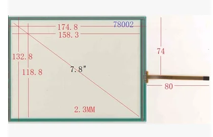 78002 new 7.8 inch touch screen 174.8*132.8