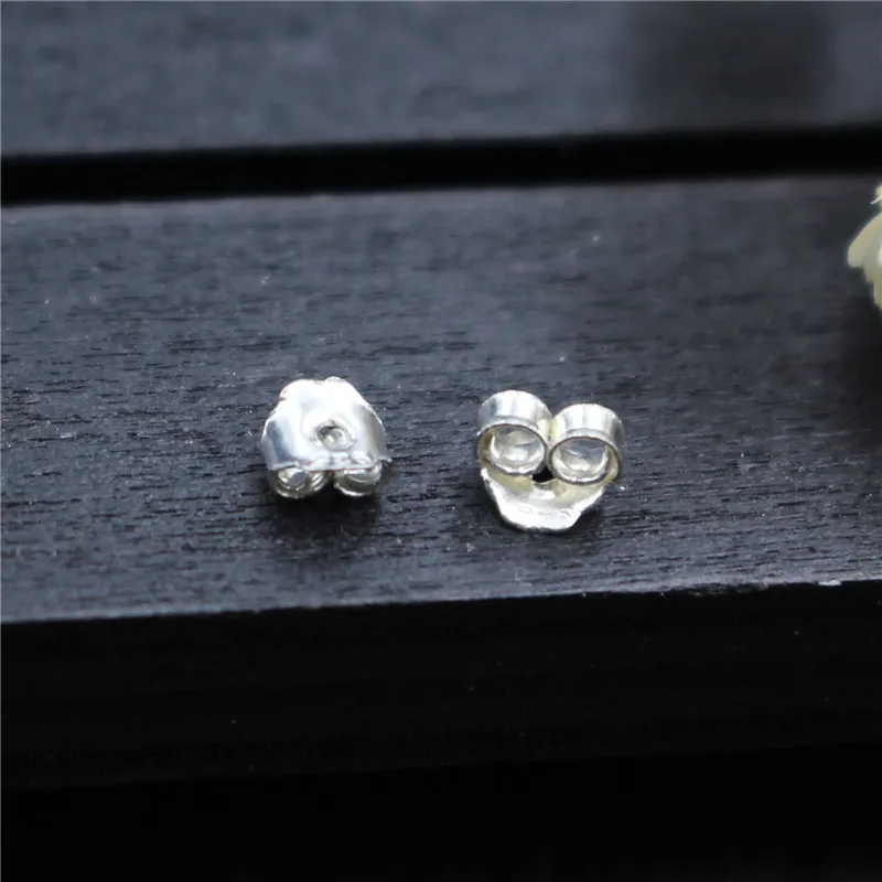 5 paare/los 100% 925 Sterling Silber Ohrring Zurück handgemachte Hohe Qualität Silber Ohrring Stopper Blöcke DIY Schmuck Machen Charms