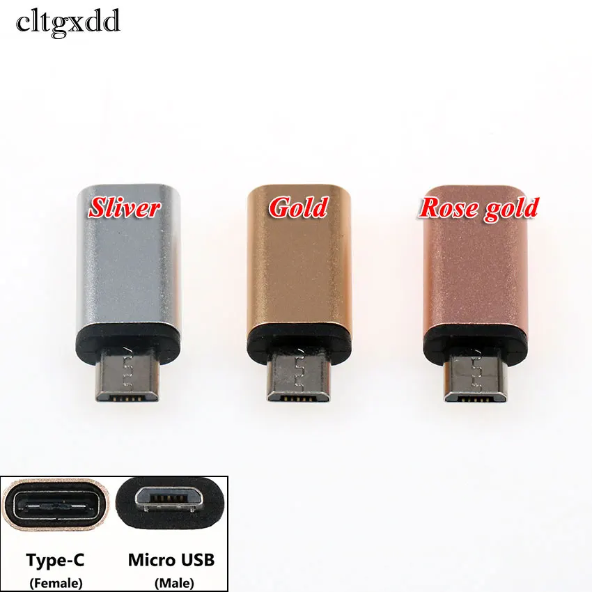 cltgxdd Type-C Female Connector to Micro USB Male Converter Data Adapter High Speed Android Certified Cell Phone Accessories