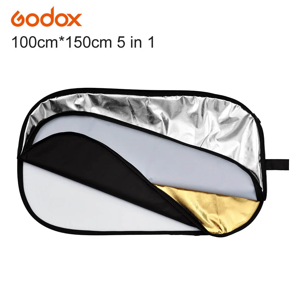 Godox 5 in 1 Multi Photo Collapsible Light Reflector Oval 100 x 150cm/40 x 60 inch for Photography Studio Flash Lamp Lighting