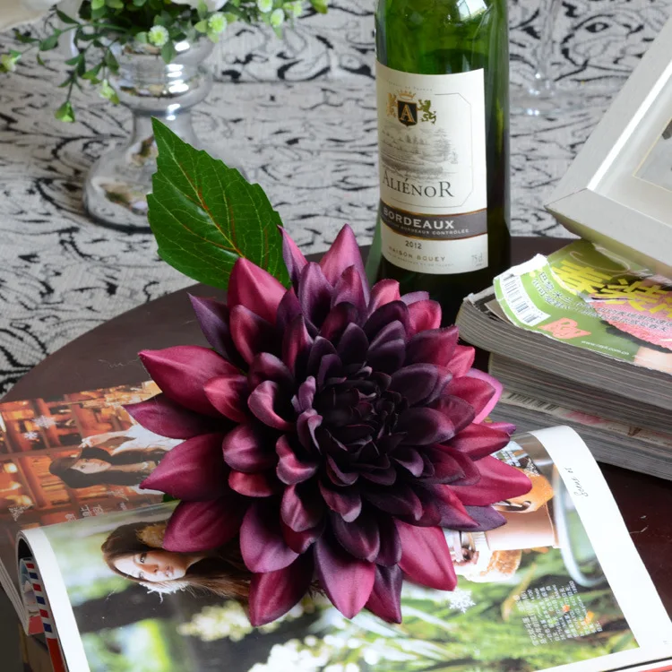 Why Deep Purple Burgundy Silk Dahlias Are the Perfect Stem for Elegant Home & Wedding Decor